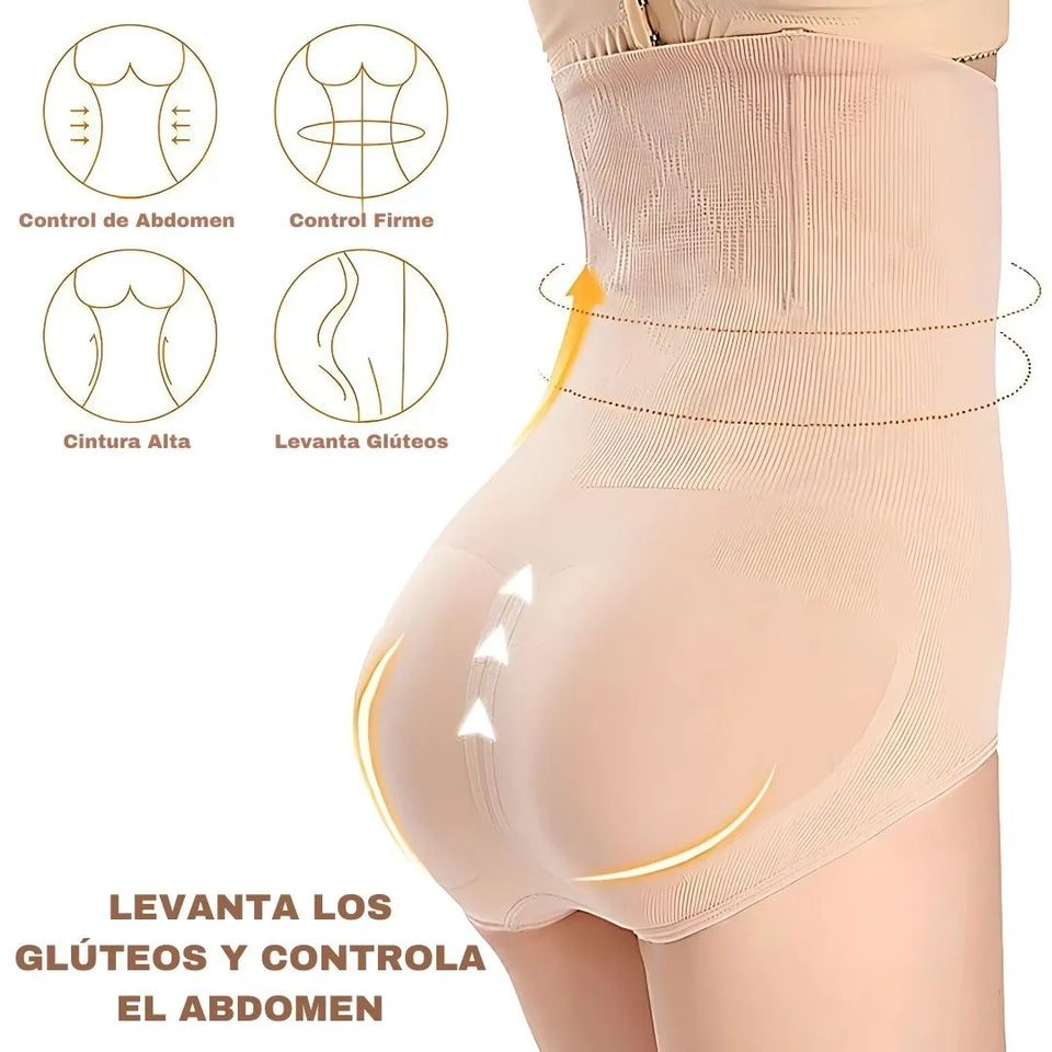 Pantys sin costuras de cintura alta para levantamiento de cadera y control de Abdomen